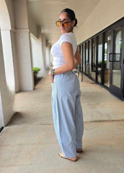 A Lesson Learned Blue Striped Pants