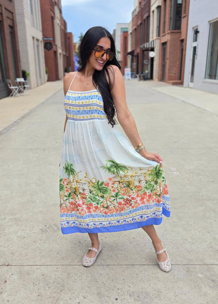 Driving The Coast Vacation Maxi Dress