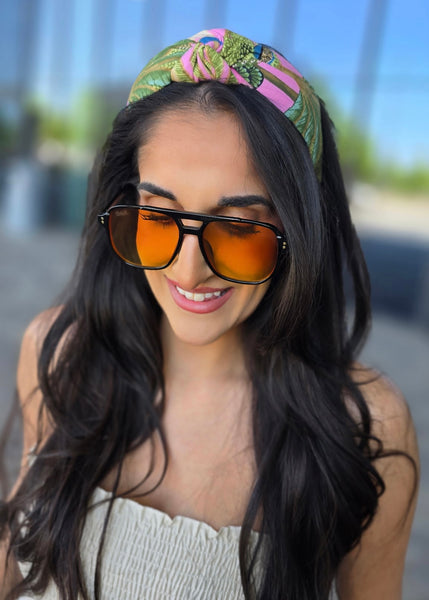 Pink Tropical Print Headband