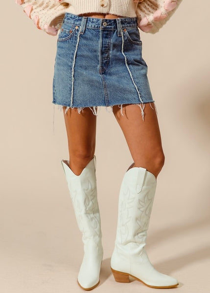 Weekend Wonder Denim Mini Skirt - SMALL