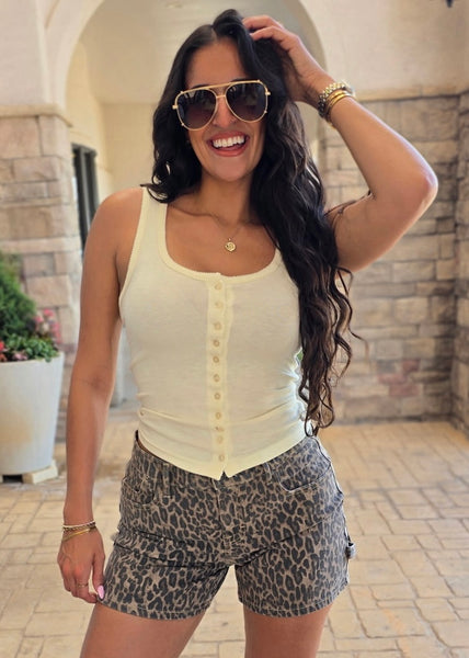So Sweet Butter Button Up Tank Top