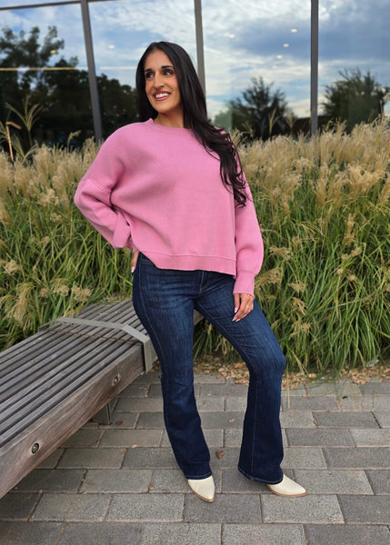 Just My Type Lilac Crew Neck Sweater
