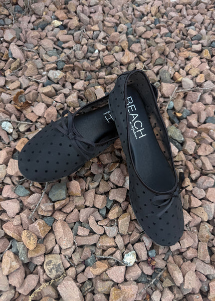 Matisse Jerzy Black Dot Mesh Ballet Flat