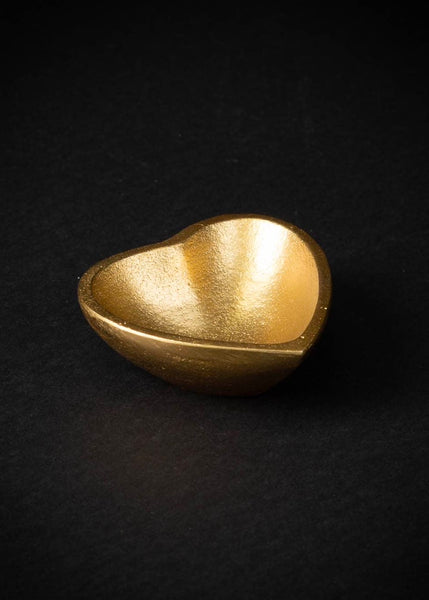 Textured Gold Heart Bowl Small