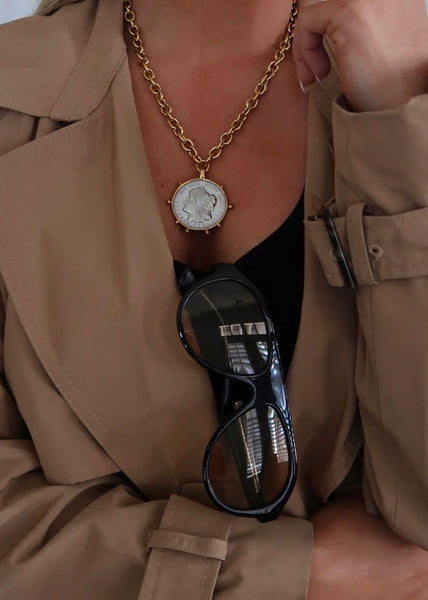 Channing Two Toned Coin Necklace