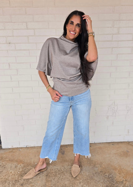 Tomorrow's Plan Mocha Dolman Sleeve Top