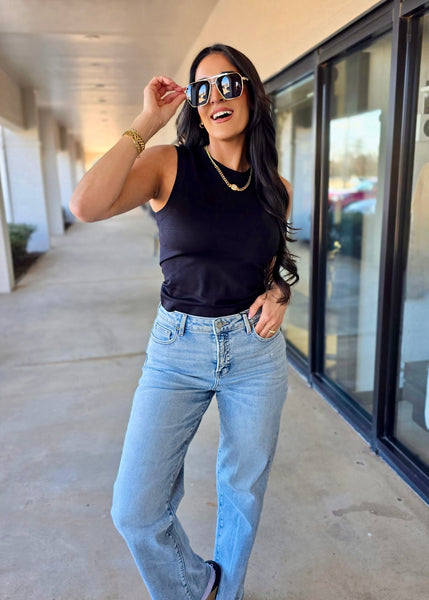 Don't Forget About Me Black Seamless Tank