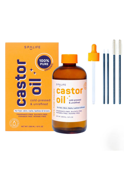 Castor Oil 100% Pure | For Hair, Skin, Nails, Lashes & Brows