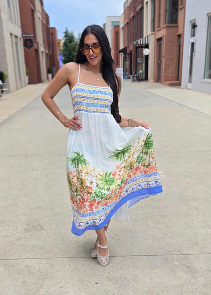 Driving The Coast Vacation Maxi Dress
