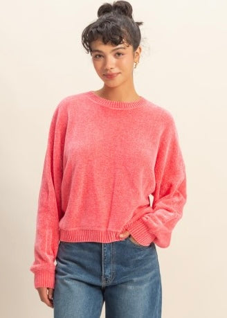 Best Of My Love Pink Textured Sweater