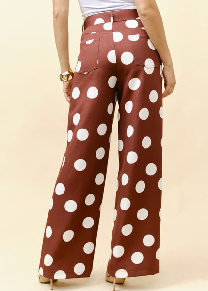 Chocolate Drop Polka Dot Pants