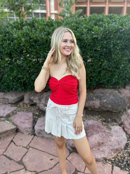 Quick Update Red Tube Top