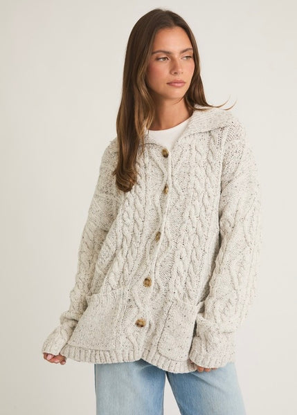 Check Your List Heather Grey Oversized Cardigan