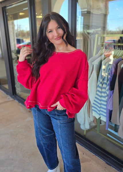 Don't Overlap Open Back Oversized Top