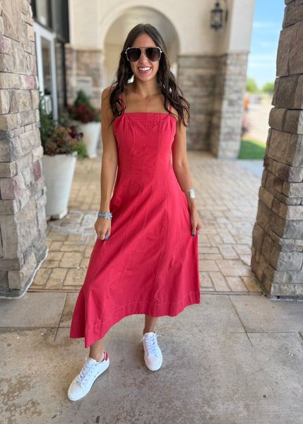 Powerful Love Red Maxi Dress