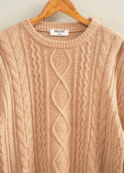 The Beat Goes On Taupe Sweater