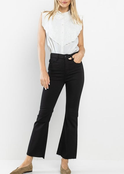 Harper Black Cropped Denim