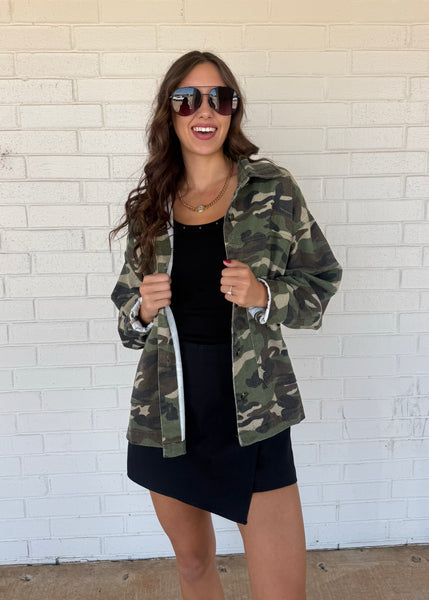 Now You See Me Camo Denim Jacket