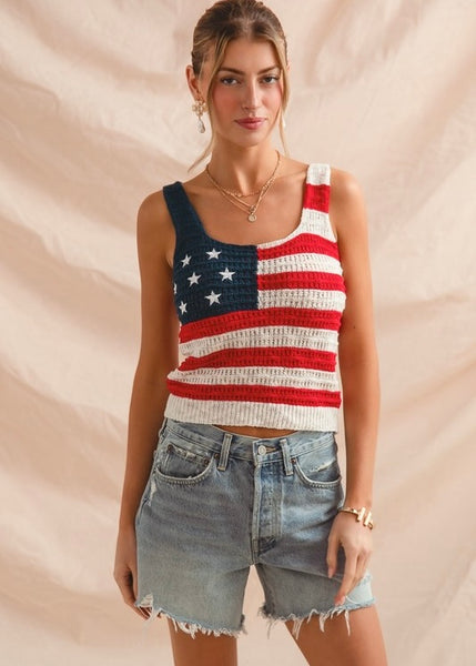 Stars & Striped Knitted Tank Top