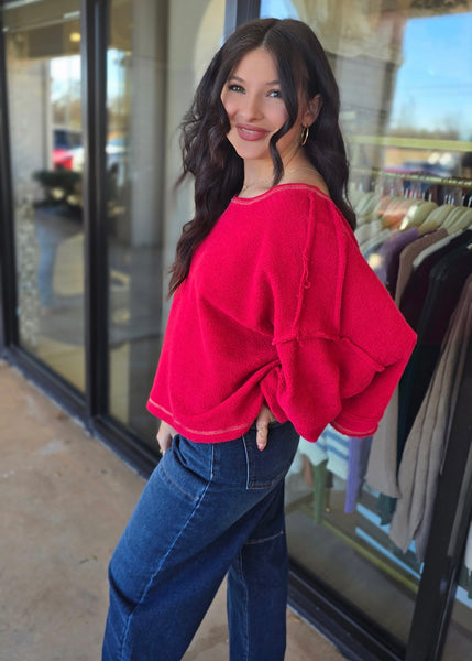 Don't Overlap Open Back Oversized Top