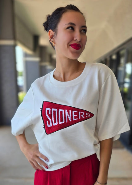 Sooners Chenille Penant Tee
