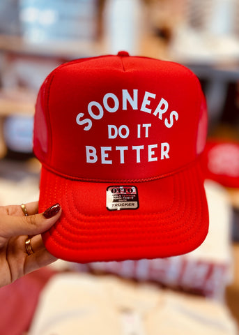 "Sooners Do It Better" Trucker Hat - Red