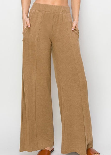 Lounge Love Mocha Ultra Soft Wide Leg Pant