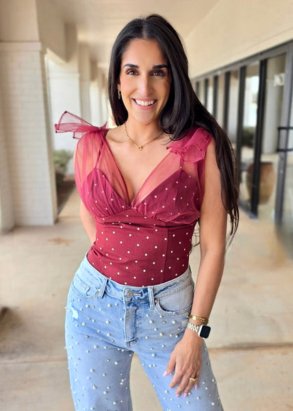 Wisteria Tulle Polka Dot Cami Top