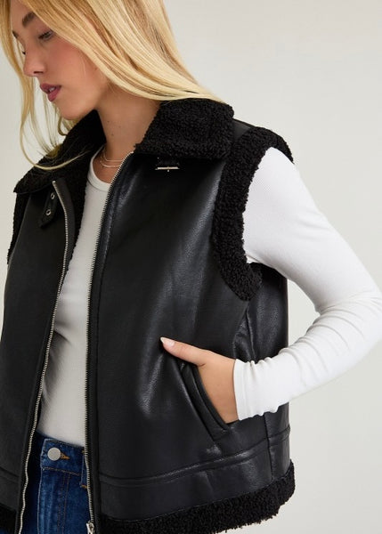 The Beat Goes On Black Double Faced Vest