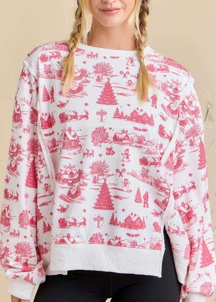 Christmas Wonderland Oversized Sweatshirt