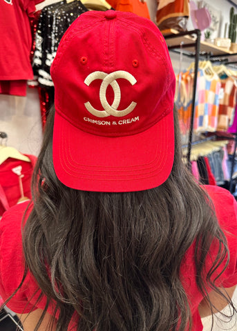 Crimson & Cream CC Red Dad Cap