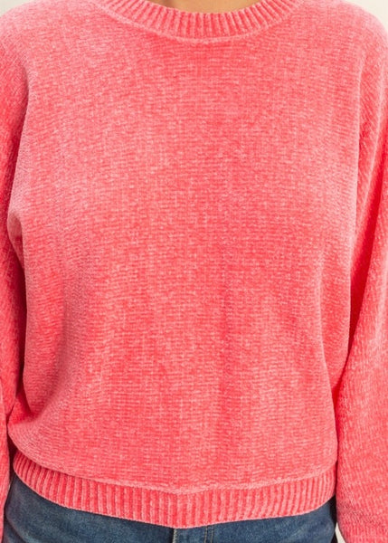 Best Of My Love Pink Textured Sweater