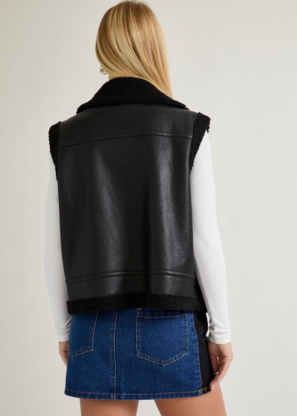 The Beat Goes On Black Double Faced Vest