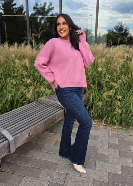 Just My Type Lilac Crew Neck Sweater