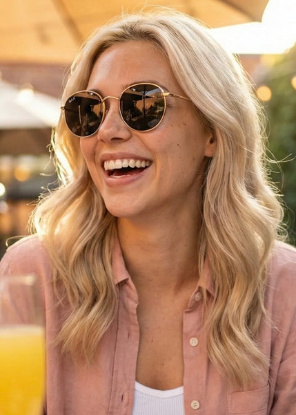 Georgie Gold/Black Lens Sunnies