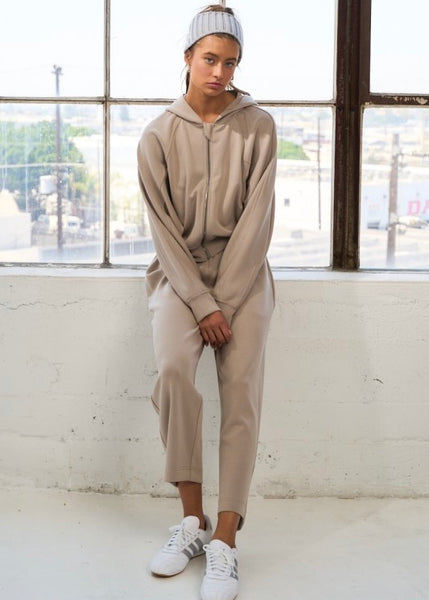 Yes Please Stone Beige Scuba Pants