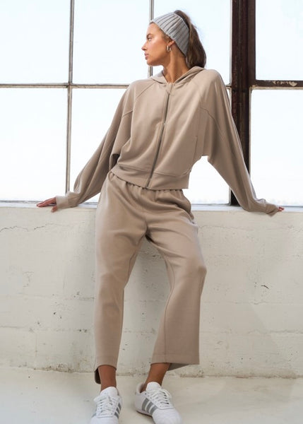 Yes Please Stone Beige Scuba Pants