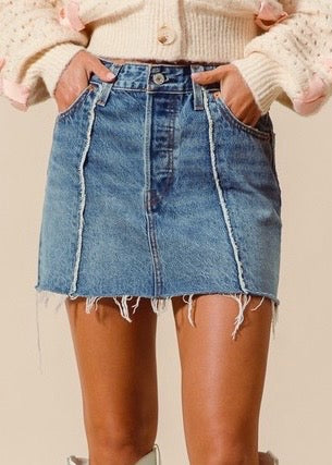 Weekend Wonder Denim Mini Skirt - SMALL