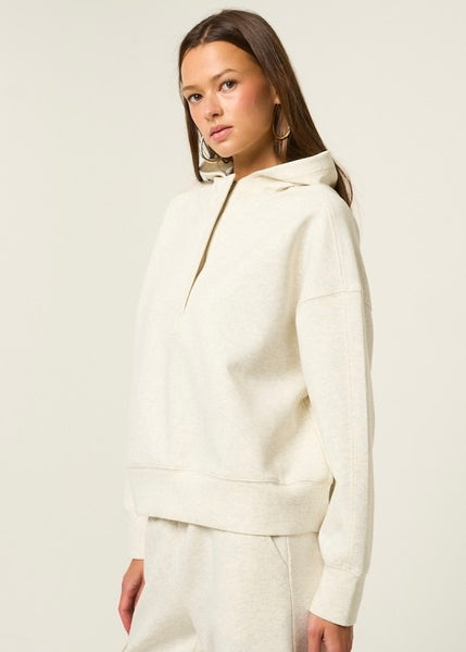 Not Now Heather Grey Half Zip Pullover