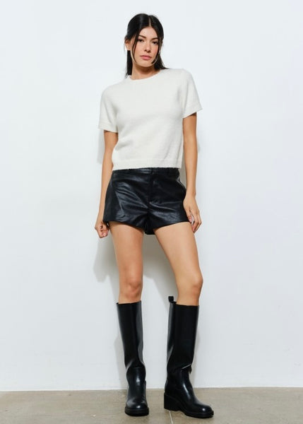 Let It Go White Short Sleeve Sweater