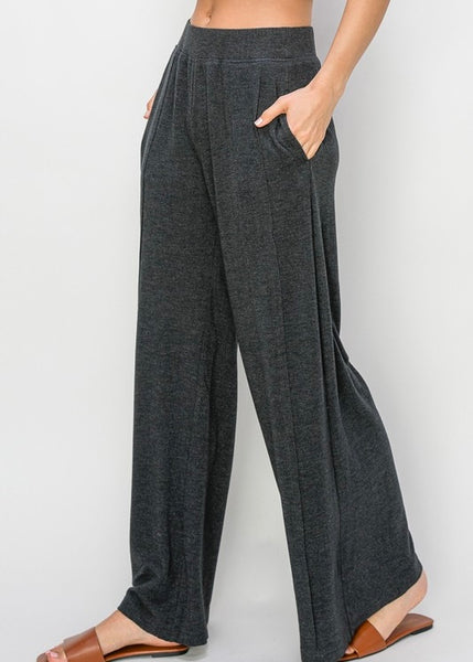 Lounge Love Grey Ultra Soft Wide Leg Pant