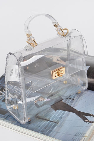 Clear Stadium Satchel Handbag