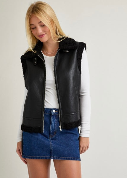 The Beat Goes On Black Double Faced Vest