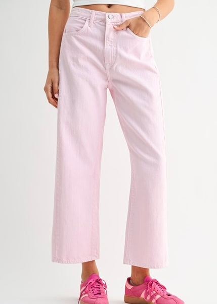 Mallory Pink Barrel Jeans