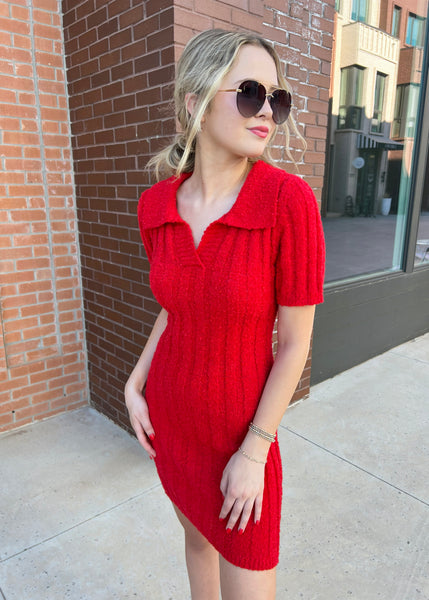 Just Feels Right Ribbed Mini Sweater Dress