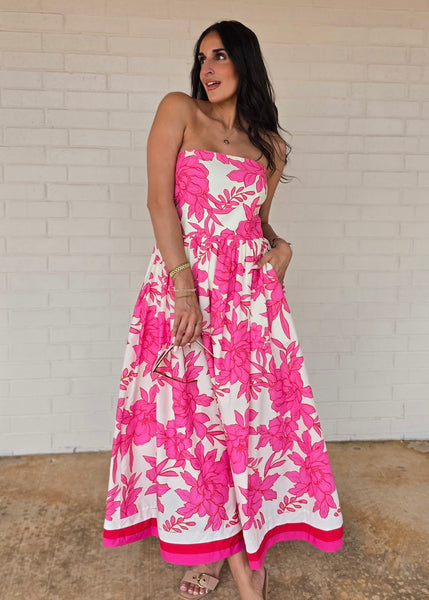 Summertime Progress Pink Maxi Tube Dress
