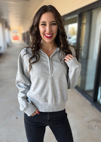 You Are Home Heather Grey Pullover
