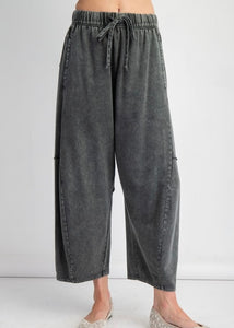 Maximum Comfort Black Mineral Washed Harem Pant