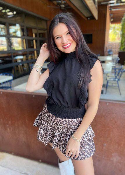 Bold In Our Leopard Balloon Mini Skort