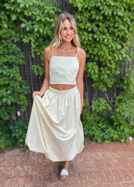 Basking In The Sun Yellow 2 Pc Skirt Set